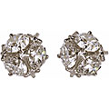 14k White Gold and CZ Ball Earrings