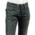 Taverniti Men's Dark Blue Distressed Jeans
