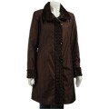 Gallery Women's Knee-length Faux Fur Storm Coat