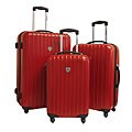 Travel Concepts Red Viaggio 3-piece Polycarbonate Luggage Set