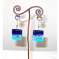 Blue Fused-glass Earrrings (Chile)