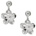 Sterling Silver Tween Floral Drop Earrings