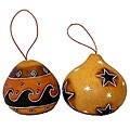 Set of 2 Abstract Design Gourd Ornaments (Peru)