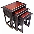 Mahogany Terrace 3-piece Nested Table Set (India)