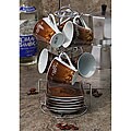 Set of Six Espresso Mugs with Stand