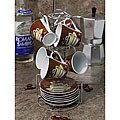 Espresso Cups and Stand (Set of 6)