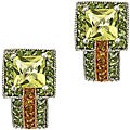 Sterling Silver Lime Quartz/ Peridot/ Citrine Earrings