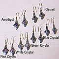 Sterling Silver Antique Multi-gemstone Earrings (Thailand)