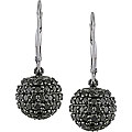 14k Gold 2ct TDW Black Diamond Leverback Ball Earrings