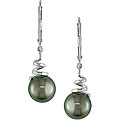 14k Gold Tahitian Pearl Leverback Earrings (8-9 mm)