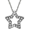 14k Gold 1/10ct TDW Diamond Star Necklace