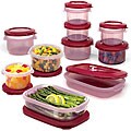 Superseal 20-piece Cranberry Food Storage Set