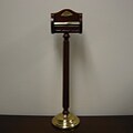 Gold-accented Wooden Tissue Stand