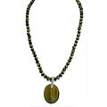 Sterling Silver Tigereye Beaded Necklace