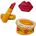 Outer Edges 'Groovy Lipstick, Powder and Lips' Wall Art