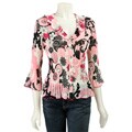 Nicola Women's Ruffled-neck Long-sleeve Top