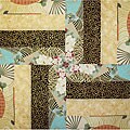 Kyoto Gardens Fabric Rail Fence Quilt Kit