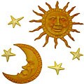 Outer 'Edges Sun, Moon and Stars' Wall Art