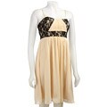 Max & Cleo Ribbed Chiffon/ Lace Dress