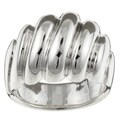 Sterling Silver Ridged Dome Ring