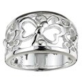 Sterling Silver Butterfly and Heart Ring