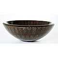 DeNovo Ancient Writing Glass Bathroom Vessel Sink