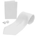 Boston Traveler JS Series Solid White Men's Tie Set