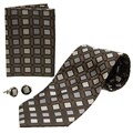 Boston Traveler Men's Windowpane Tie Gift Set