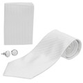 Boston Traveler Men's White Tie Gift Set