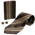 Boston Traveler Men's Diagonal Stripe Tie Set