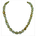Sterling Silver Knotted Citrine Tumble Beaded Necklace