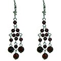 Sterling Silver Garnet Chandelier Earrings