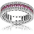 18k Gold Pink Sapphire and 4/5ct TDW Diamond Ring (GH, SI) (Size 6.5)