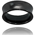 Ceramic Concave Black Ring (8 mm)