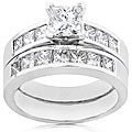18k Gold 2 1/2ct TDW Princess Diamond Bridal Set (I, SI2) (Size 6.5)