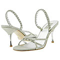 Pelle Moda Debbie Silver Metallic Suede(Size 10 M)