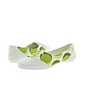 J. Shoes Trixie Green Fabric/White Nappa