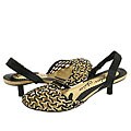 Irregular Choice 2913-13 Boca Black And Gold Metallic Woven Leather