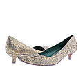 Irregular Choice All Ruffled Up Purple/Gold Printed Suede