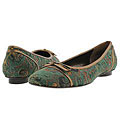 Franco Sarto Manicure Green/Bronze Tapestry/Metallic Kid