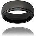Black Ceramic Polished Dome Ring (8 mm)