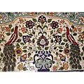 Mosaic 'Peacock' 66-tile Ceramic Wall Mural