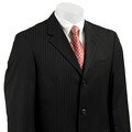 Kenneth Cole New York Men's Black Striped 3-button Suit