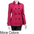 FINAL SALE Miss Sixty Women's Double-breasted Pleat-bottom Trench Coat