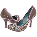Irregular Choice Shanghai Brown Leather/Brown Fabric