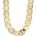 14k Gold Overlay Super Gucci-style 30-inch Link Necklace