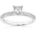 14k Gold 3/4ct TDW Asscher Diamond Engagement Ring (H-I, SI-I)