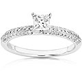 14k Gold 1/2ct TDW Princess-cut Diamond Engagement Ring (HI, I1)