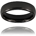 Ceramic Domed Black Ring (6 mm)