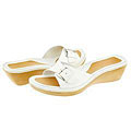 Ecco Pepper Buckle White Leather